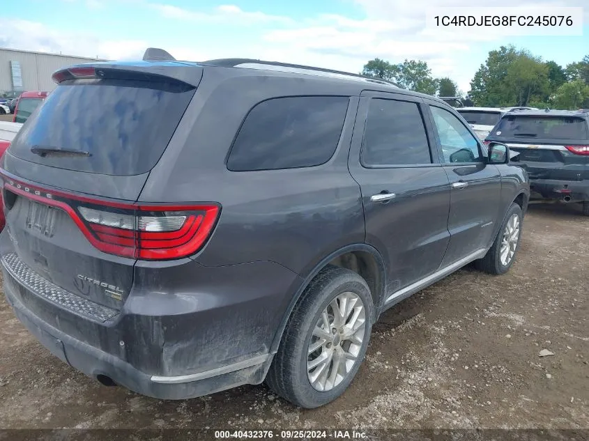 1C4RDJEG8FC245076 2015 Dodge Durango Citadel