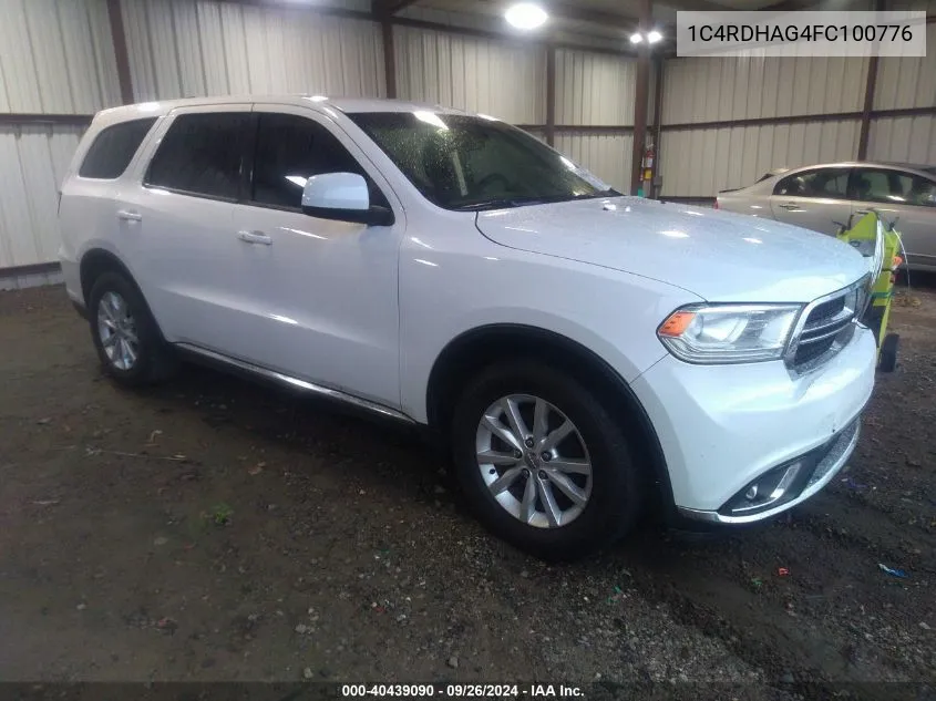 1C4RDHAG4FC100776 2015 Dodge Durango Sxt