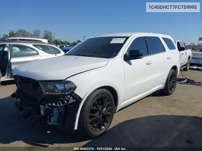 2015 Dodge Durango R/T VIN: 1C4SDHCT7FC759995 Lot: 40453374