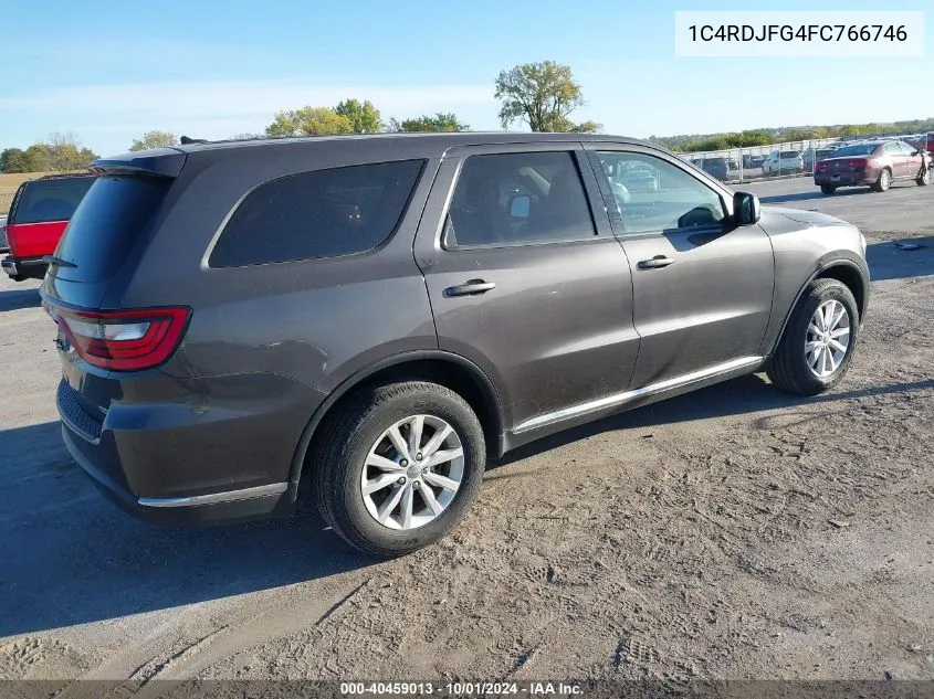 2015 Dodge Durango Special Service VIN: 1C4RDJFG4FC766746 Lot: 40459013