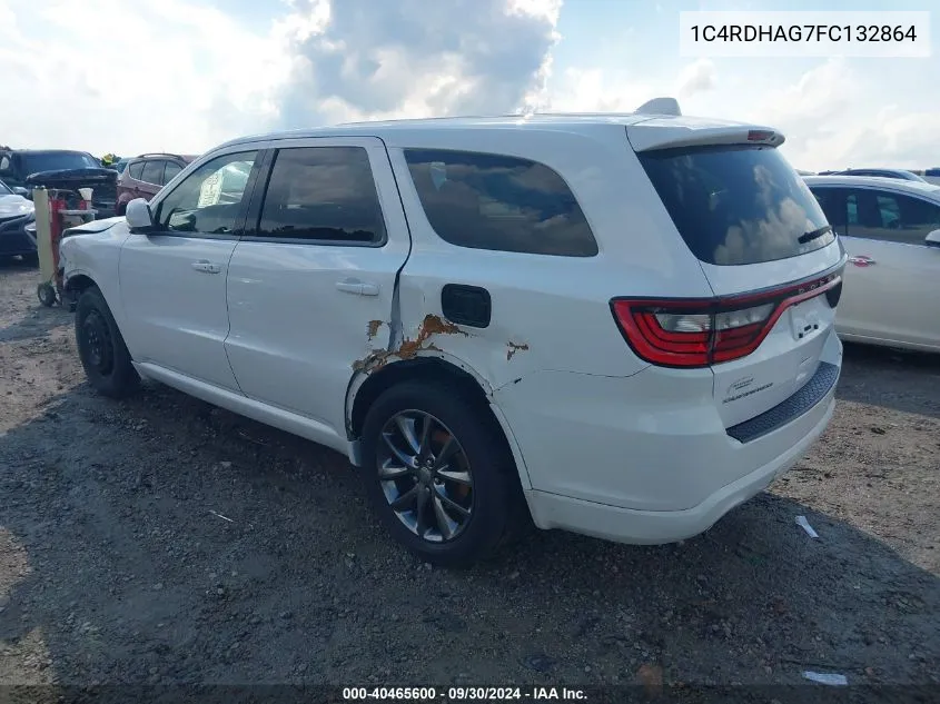 2015 Dodge Durango Sxt VIN: 1C4RDHAG7FC132864 Lot: 40465600