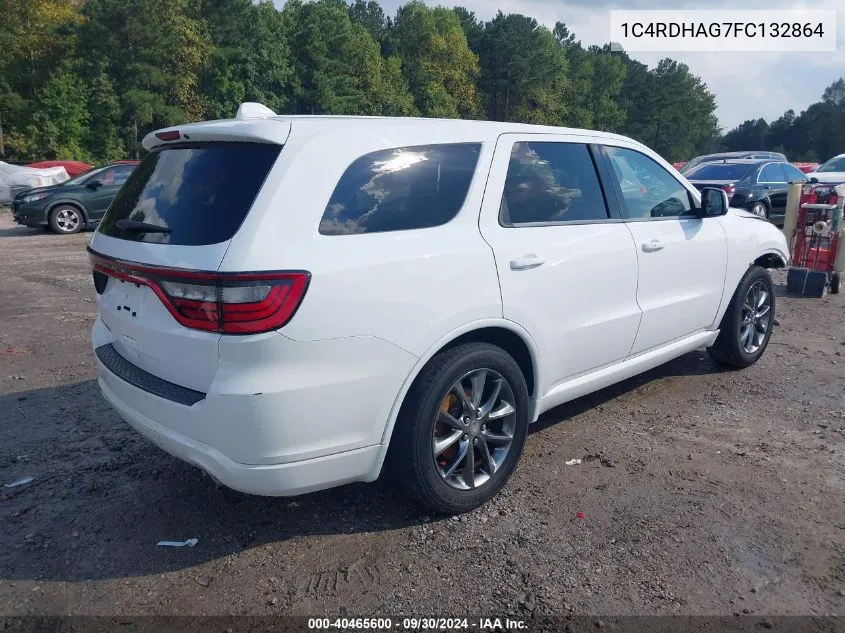 2015 Dodge Durango Sxt VIN: 1C4RDHAG7FC132864 Lot: 40465600