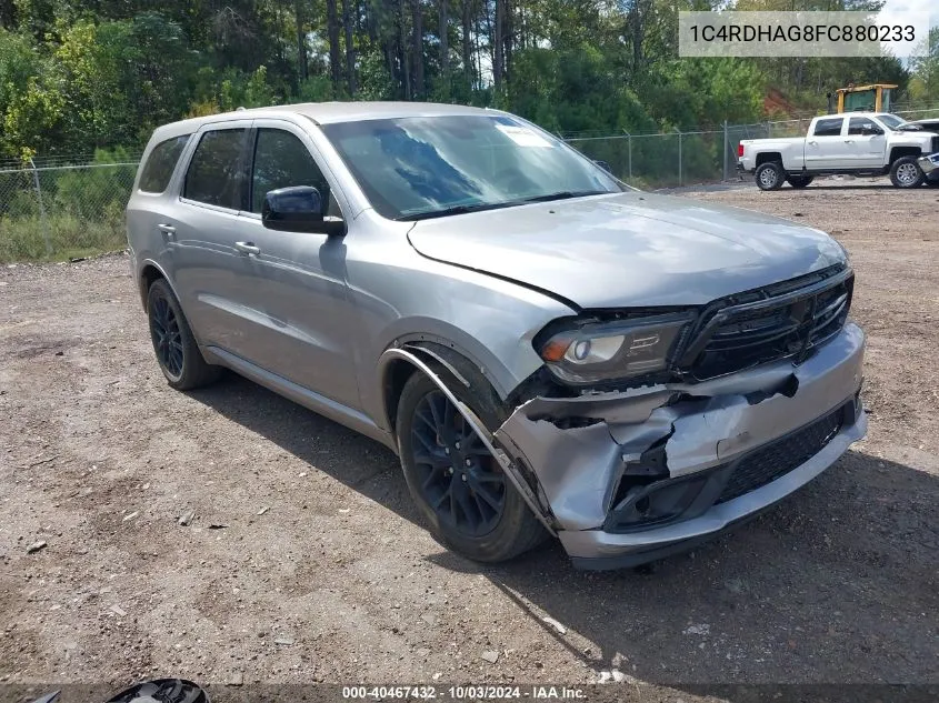 2015 Dodge Durango Sxt VIN: 1C4RDHAG8FC880233 Lot: 40467432