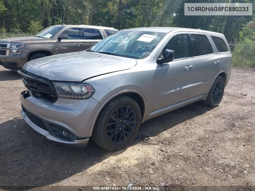 2015 Dodge Durango Sxt VIN: 1C4RDHAG8FC880233 Lot: 40467432