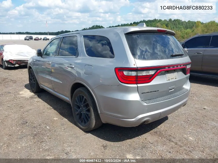 1C4RDHAG8FC880233 2015 Dodge Durango Sxt