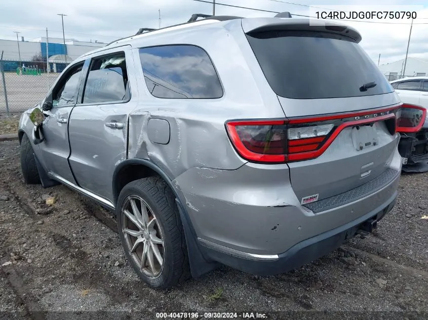 1C4RDJDG0FC750790 2015 Dodge Durango Limited