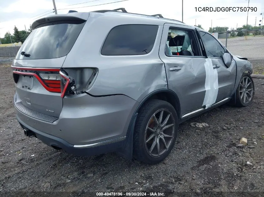 1C4RDJDG0FC750790 2015 Dodge Durango Limited