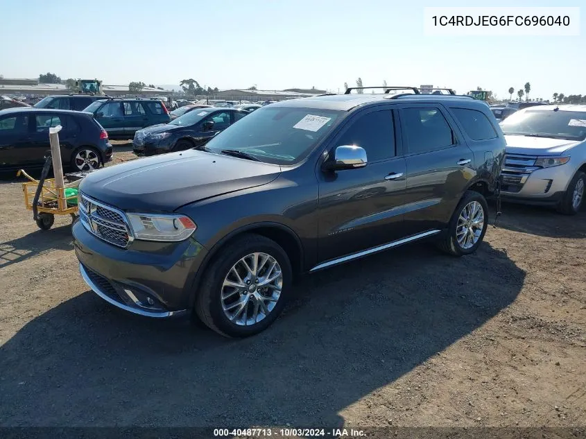 1C4RDJEG6FC696040 2015 Dodge Durango Citadel