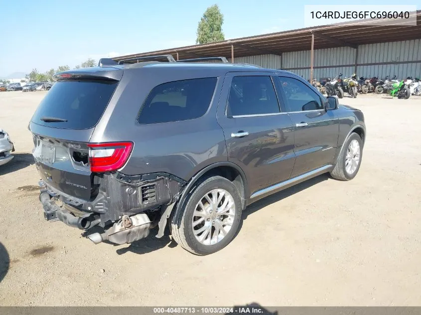 2015 Dodge Durango Citadel VIN: 1C4RDJEG6FC696040 Lot: 40487713