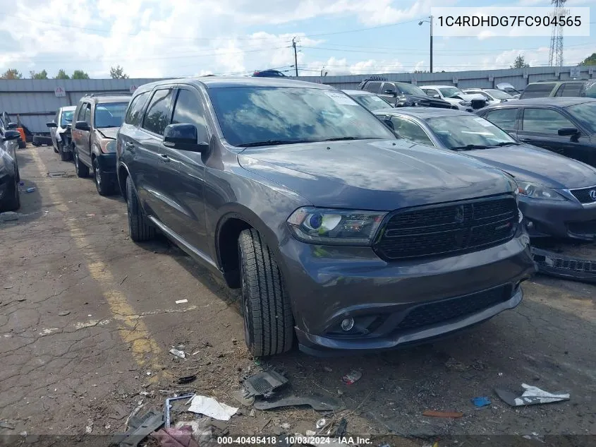 2015 Dodge Durango Limited VIN: 1C4RDHDG7FC904565 Lot: 40495418