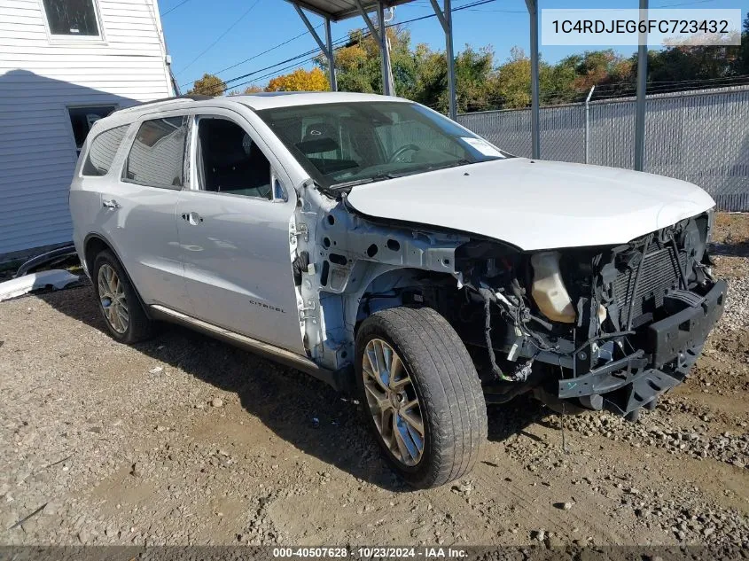 2015 Dodge Durango Citadel VIN: 1C4RDJEG6FC723432 Lot: 40507628