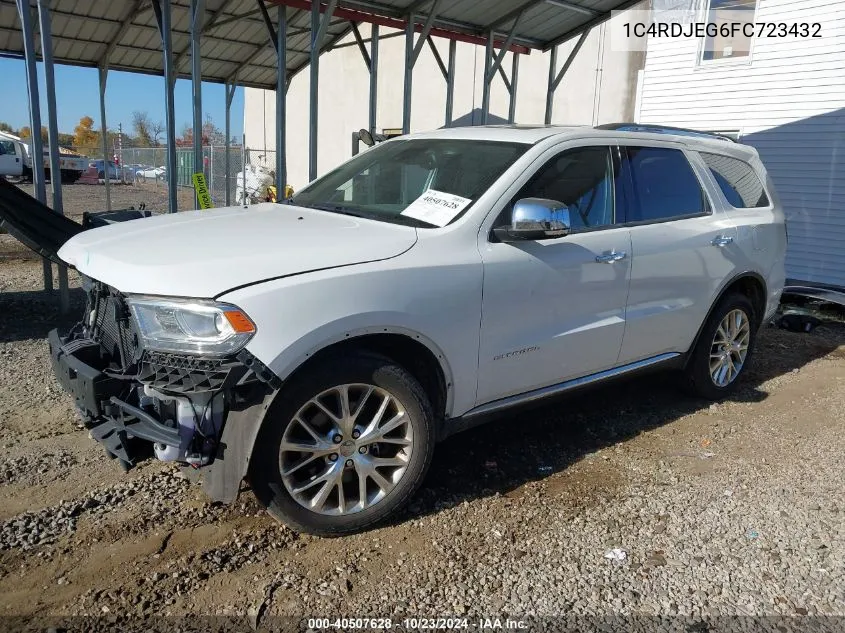 1C4RDJEG6FC723432 2015 Dodge Durango Citadel