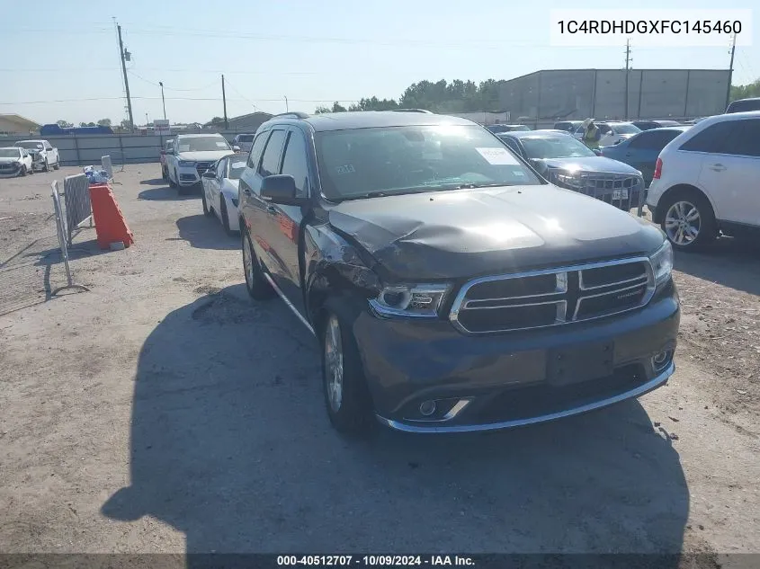 2015 Dodge Durango Limited VIN: 1C4RDHDGXFC145460 Lot: 40512707