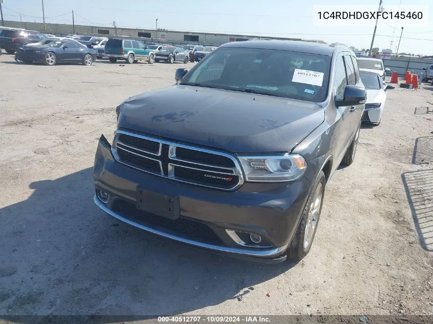 2015 Dodge Durango Limited VIN: 1C4RDHDGXFC145460 Lot: 40512707