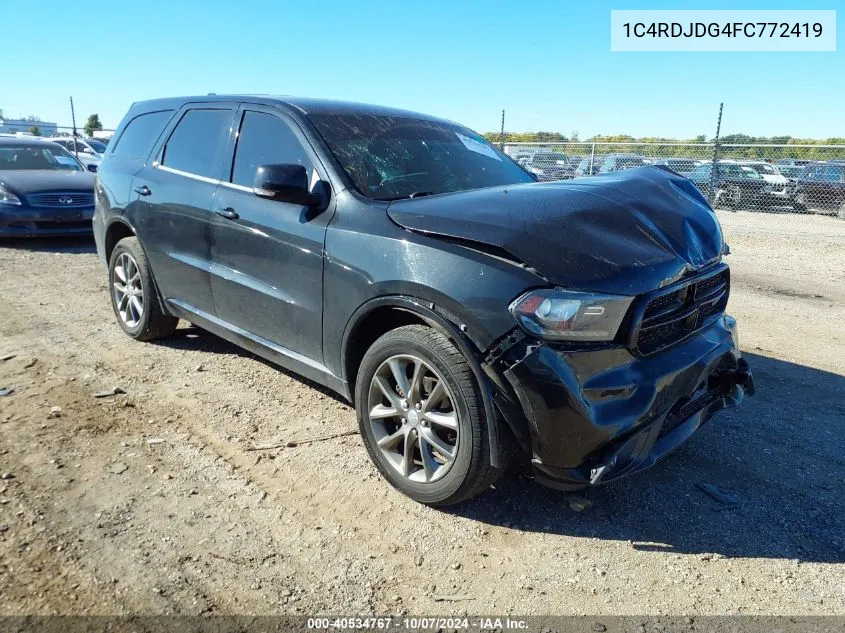 2015 Dodge Durango Limited VIN: 1C4RDJDG4FC772419 Lot: 40534767