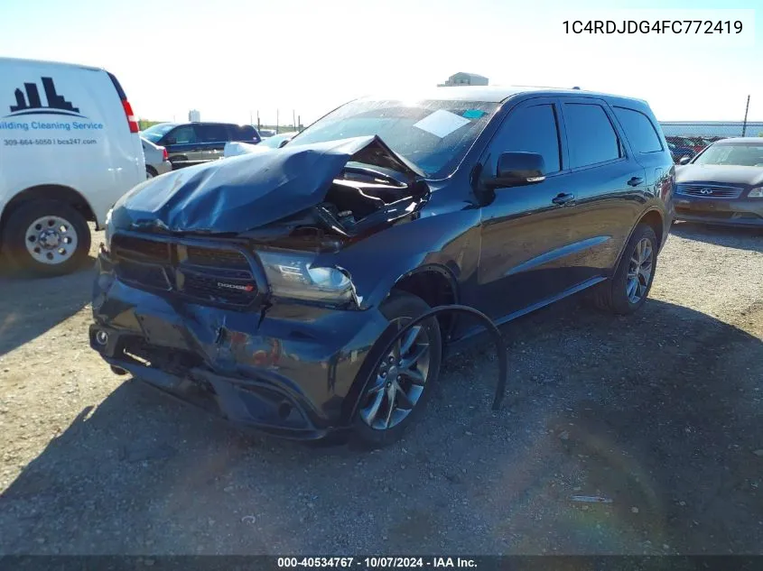 2015 Dodge Durango Limited VIN: 1C4RDJDG4FC772419 Lot: 40534767