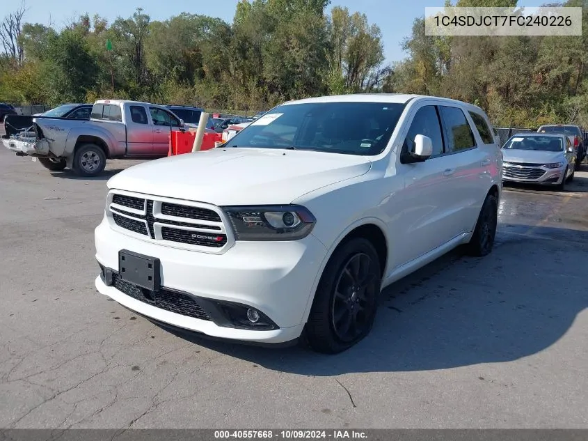 2015 Dodge Durango R/T VIN: 1C4SDJCT7FC240226 Lot: 40557668