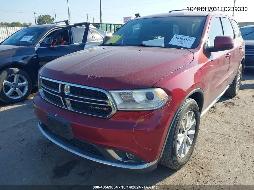 2015 Dodge Durango Sxt VIN: 1C4RDHAG1FC239330 Lot: 40569854