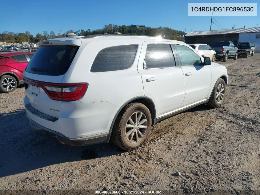 2015 Dodge Durango Limited VIN: 1C4RDHDG1FC896530 Lot: 40570668