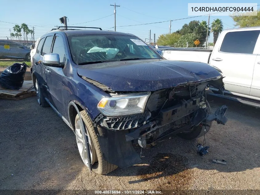 2015 Dodge Durango Sxt VIN: 1C4RDHAG0FC904444 Lot: 40575694