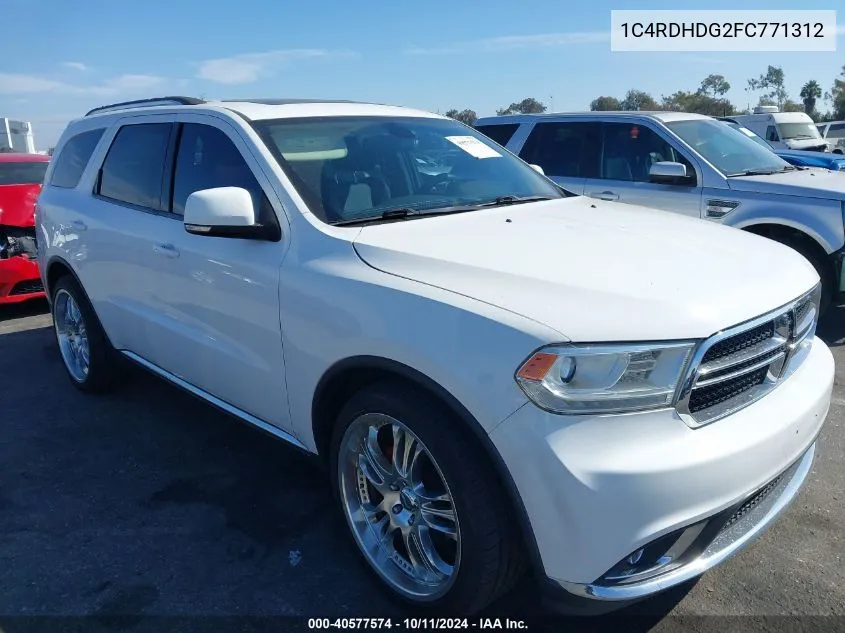 2015 Dodge Durango Limited VIN: 1C4RDHDG2FC771312 Lot: 40577574