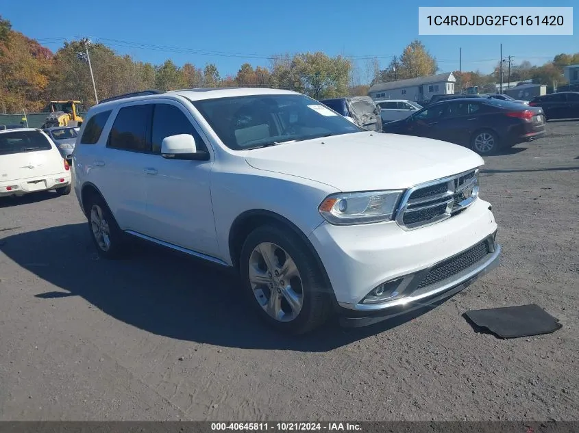 2015 Dodge Durango Limited VIN: 1C4RDJDG2FC161420 Lot: 40645811