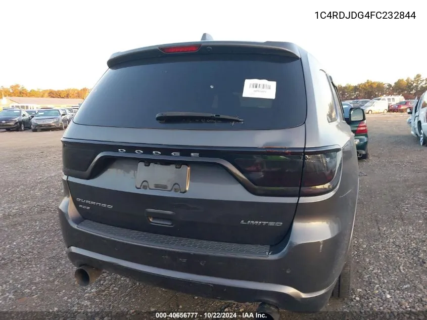 2015 Dodge Durango Limited VIN: 1C4RDJDG4FC232844 Lot: 40656777