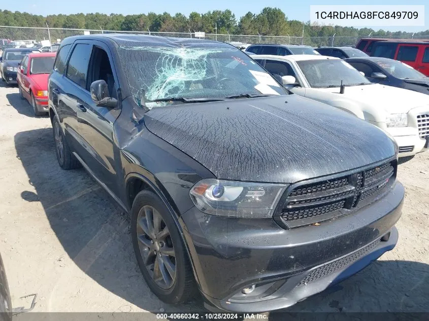 2015 Dodge Durango Sxt VIN: 1C4RDHAG8FC849709 Lot: 40660342