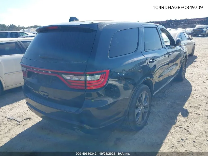 1C4RDHAG8FC849709 2015 Dodge Durango Sxt