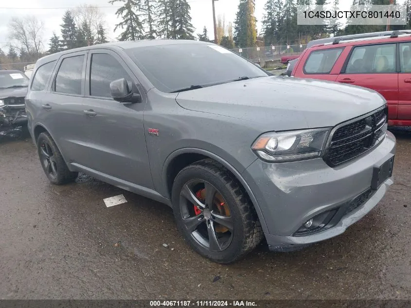 2015 Dodge Durango R/T VIN: 1C4SDJCTXFC801440 Lot: 40671187