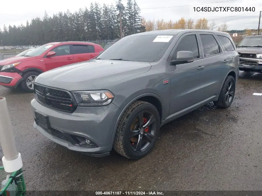 2015 Dodge Durango R/T VIN: 1C4SDJCTXFC801440 Lot: 40671187