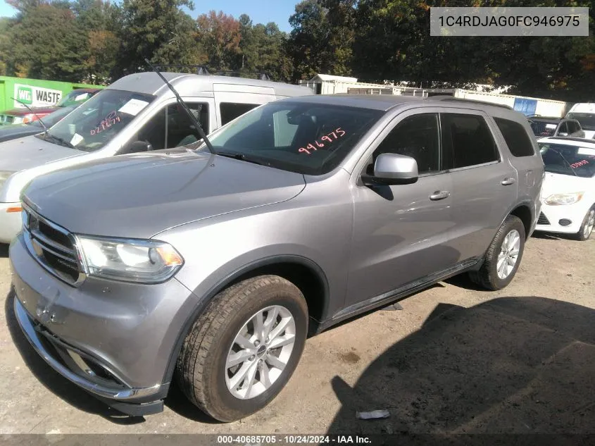 2015 Dodge Durango Sxt VIN: 1C4RDJAG0FC946975 Lot: 40685705