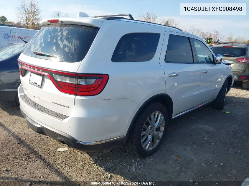 2015 Dodge Durango Citadel VIN: 1C4SDJETXFC908498 Lot: 40686470