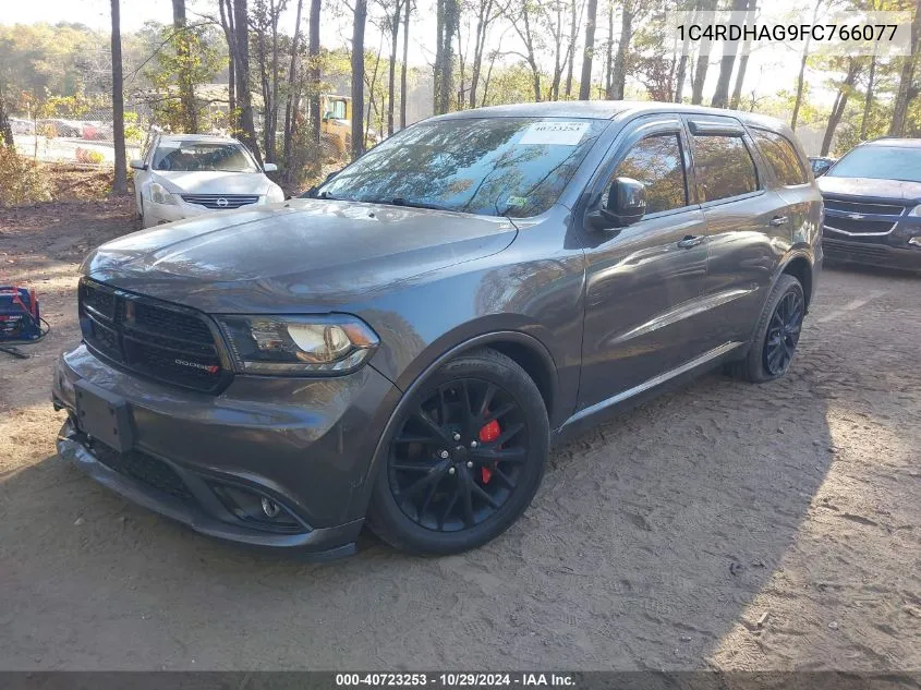 2015 Dodge Durango Sxt VIN: 1C4RDHAG9FC766077 Lot: 40723253