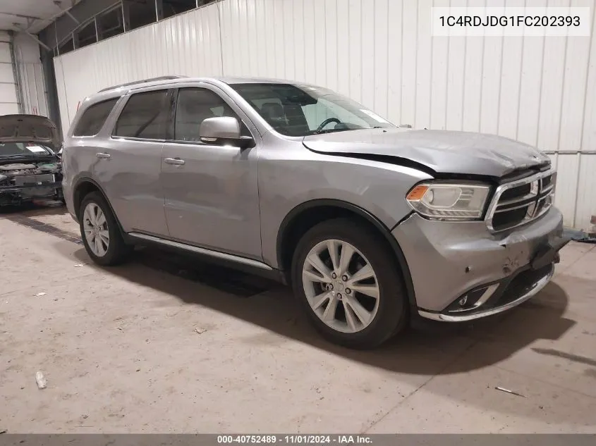 2015 Dodge Durango Limited VIN: 1C4RDJDG1FC202393 Lot: 40752489