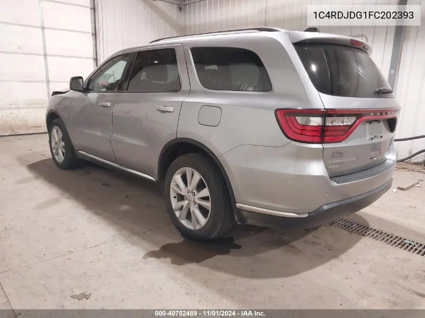 2015 Dodge Durango Limited VIN: 1C4RDJDG1FC202393 Lot: 40752489