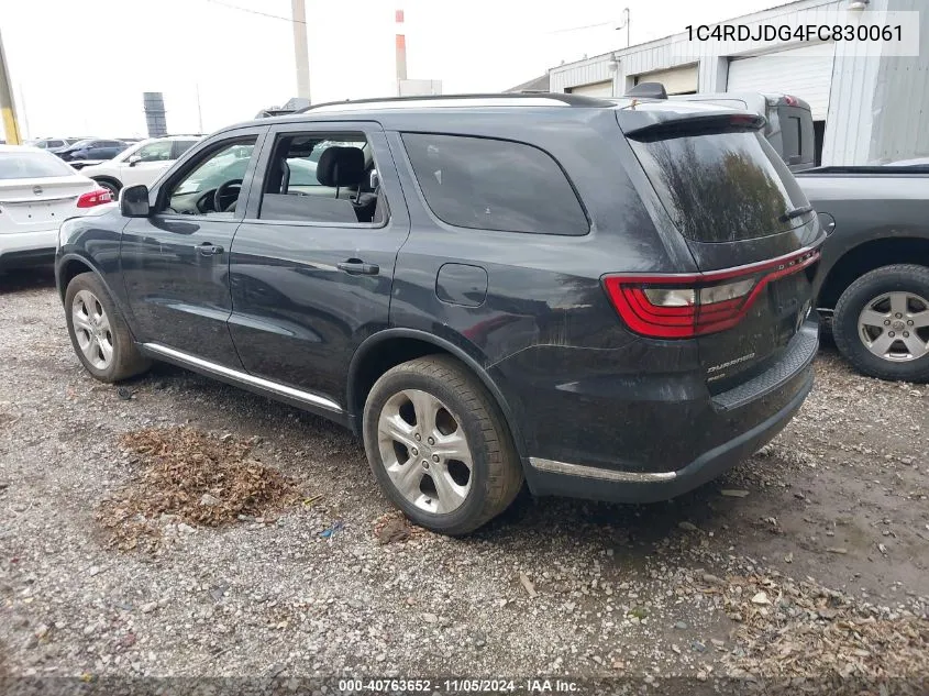 2015 Dodge Durango Limited VIN: 1C4RDJDG4FC830061 Lot: 40763652