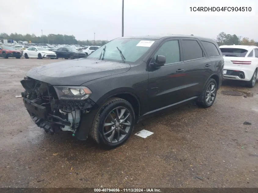 2015 Dodge Durango Limited VIN: 1C4RDHDG4FC904510 Lot: 40794656