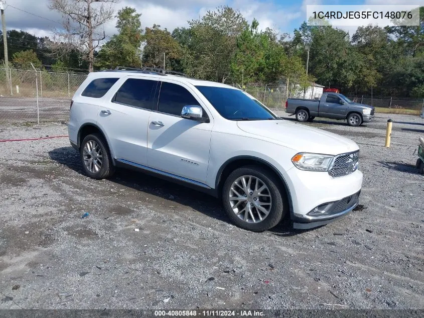 1C4RDJEG5FC148076 2015 Dodge Durango Citadel