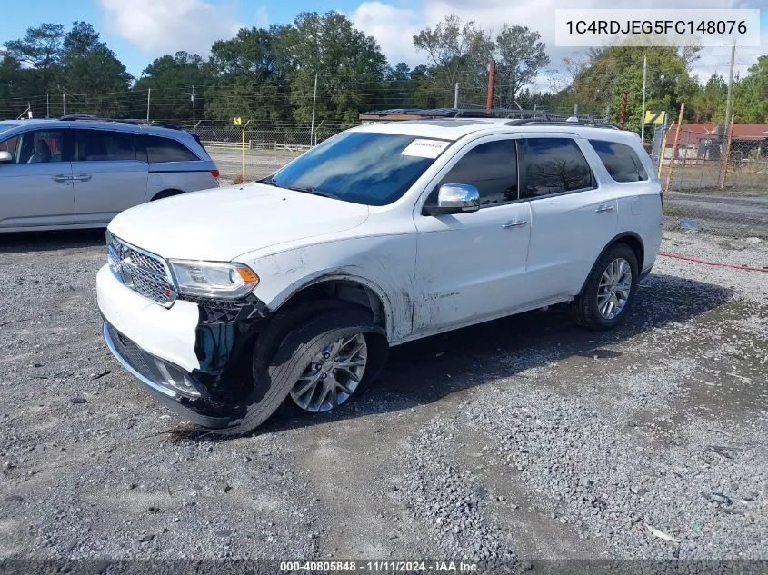 1C4RDJEG5FC148076 2015 Dodge Durango Citadel