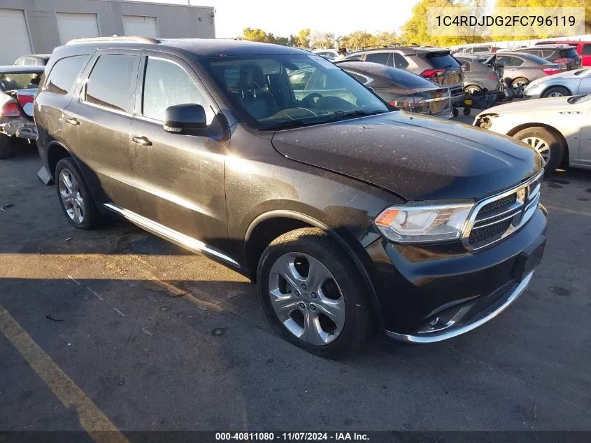 2015 Dodge Durango Limited VIN: 1C4RDJDG2FC796119 Lot: 40811080