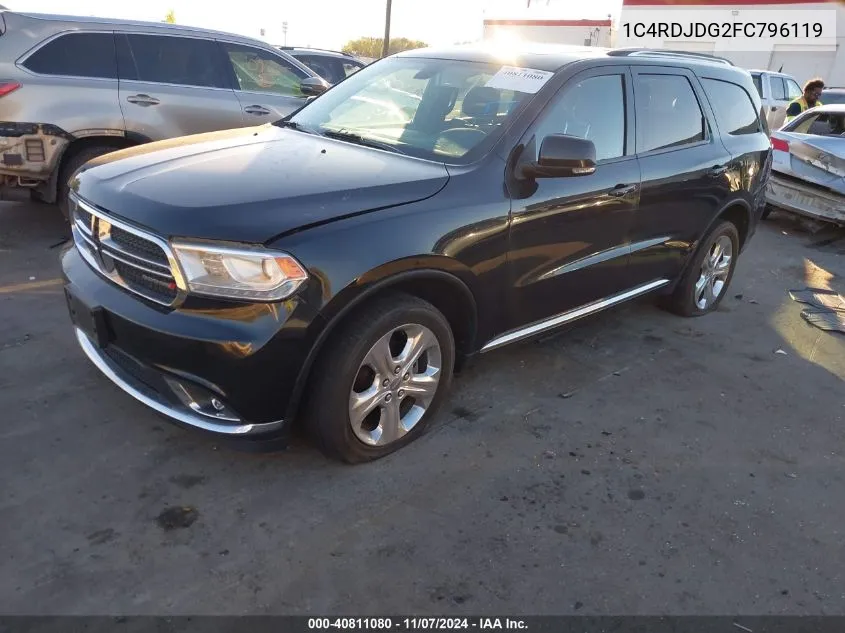 2015 Dodge Durango Limited VIN: 1C4RDJDG2FC796119 Lot: 40811080