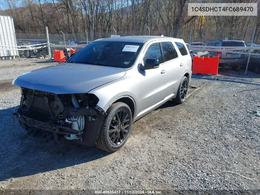 2015 Dodge Durango R/T VIN: 1C4SDHCT4FC689470 Lot: 40835417