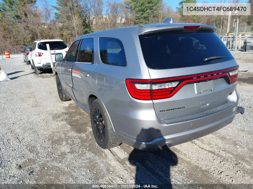 2015 Dodge Durango R/T VIN: 1C4SDHCT4FC689470 Lot: 40835417