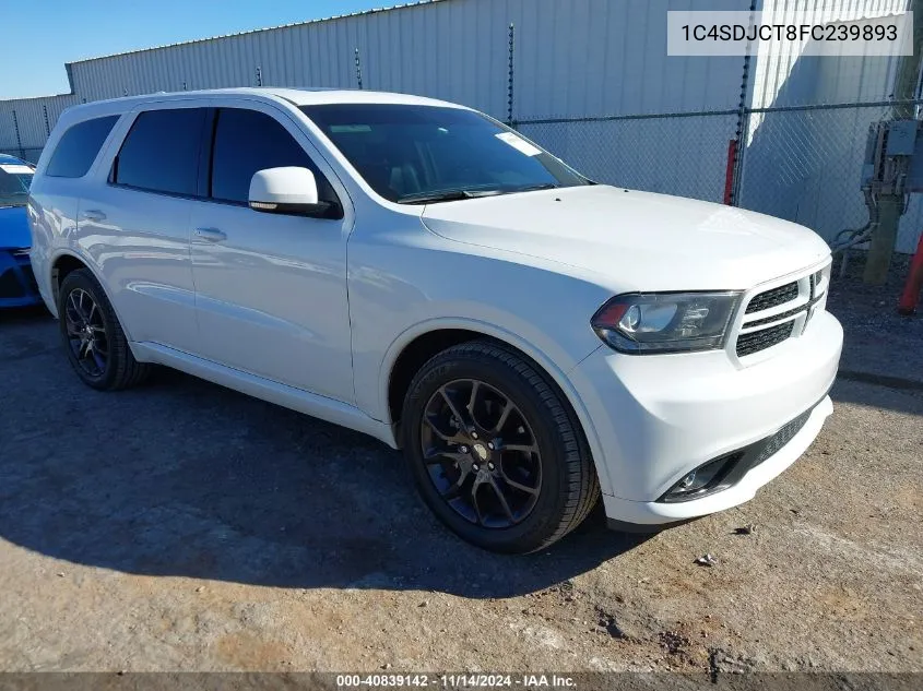 2015 Dodge Durango R/T VIN: 1C4SDJCT8FC239893 Lot: 40839142