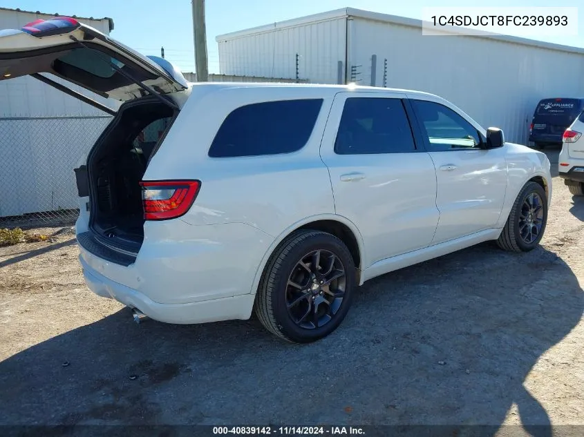 2015 Dodge Durango R/T VIN: 1C4SDJCT8FC239893 Lot: 40839142