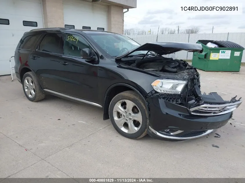 2015 Dodge Durango Limited VIN: 1C4RDJDG0FC902891 Lot: 40851829