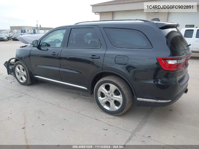 2015 Dodge Durango Limited VIN: 1C4RDJDG0FC902891 Lot: 40851829