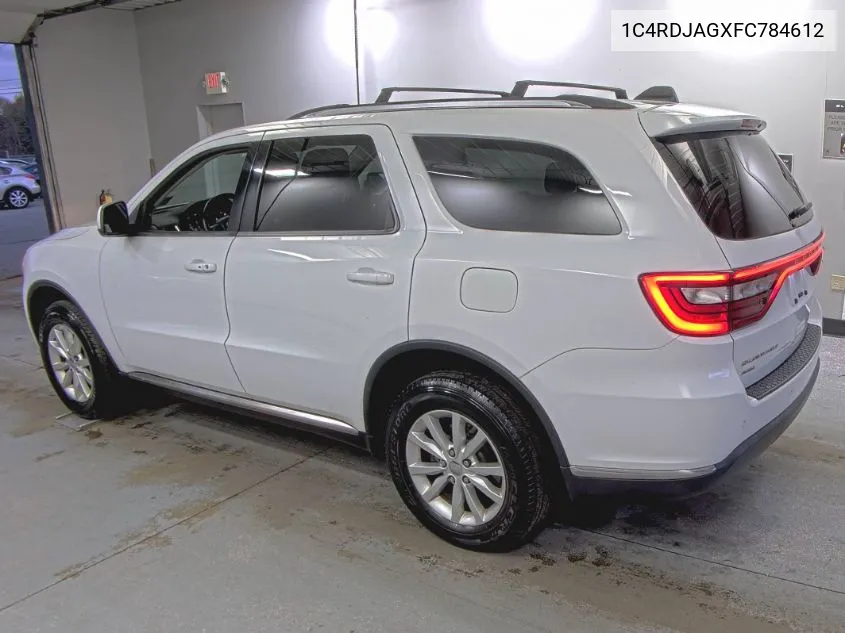 2015 Dodge Durango Sxt VIN: 1C4RDJAGXFC784612 Lot: 40871177