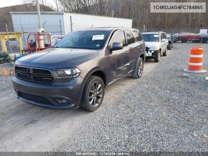 2015 Dodge Durango Sxt VIN: 1C4RDJAG4FC784865 Lot: 40872452